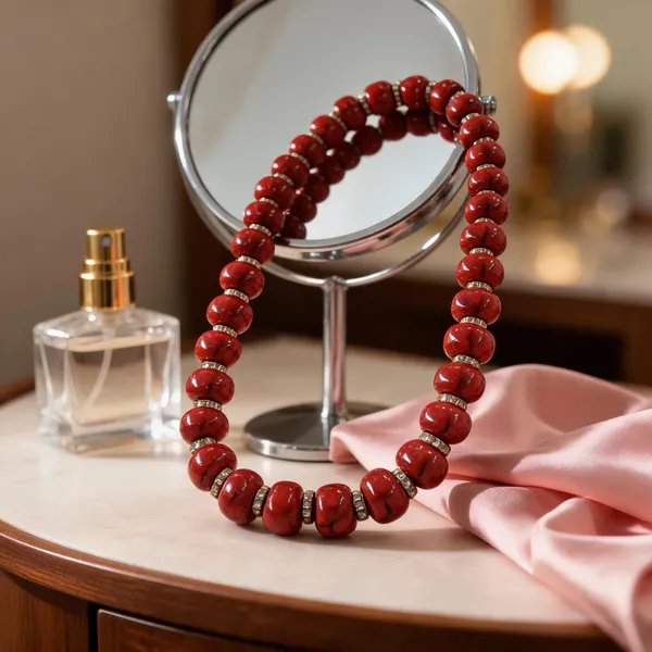 Red_Resin_Beaded_Necklace_For_Women