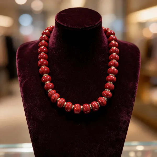 Red_Resin_Beaded_Necklace_For_Women