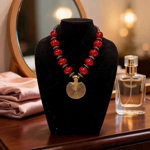 Red_Beaded_Statement_Necklace_For_Women