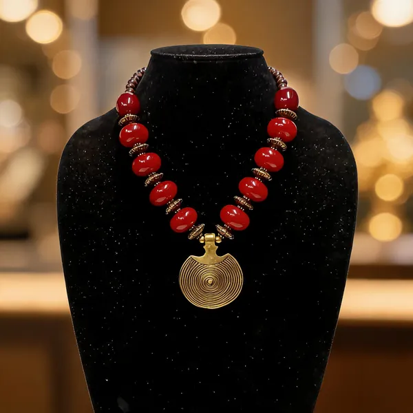Red_Beaded_Statement_Necklace_For_Women