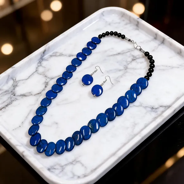 Blue_Resin_Beaded_Necklace_And_Earrings_Set_For_Women