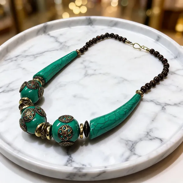 Green_Resin_Wood_Beaded_Statement_Necklace_For_Women