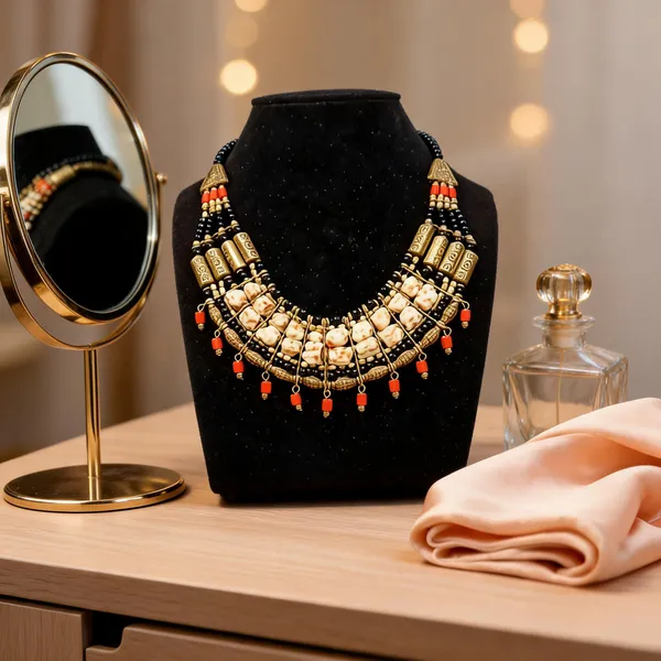 Black_Brass_Glass_Ethnic_Beaded_Necklace_For_Women