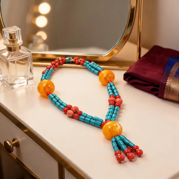 Multicolour_Resin_Wood_Bead_Layered_Statement_Necklace_For_Women