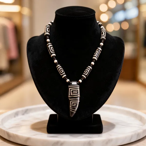 Black_Wood_Resin_Tribal_Pendant_Necklace_For_Women