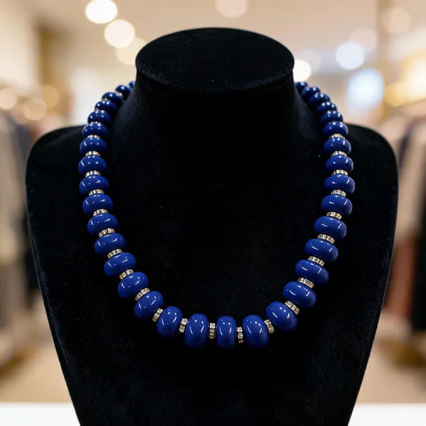 Blue_Resin_Beaded_Necklace_For_Women