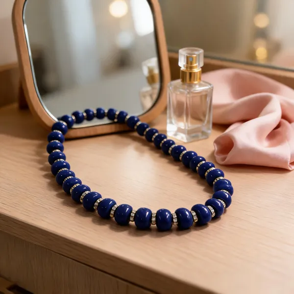 Blue_Resin_Beaded_Necklace_For_Women