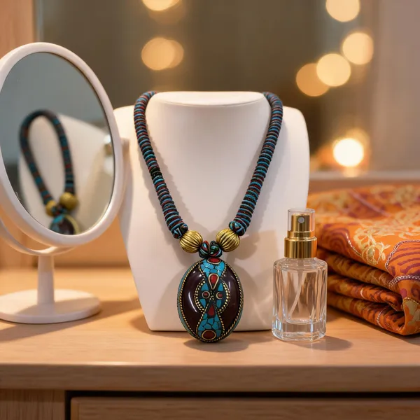 Multicolour_Resin_Wood_Beaded_Statement_Necklace_For_Women