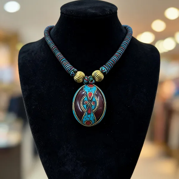 Multicolour_Resin_Wood_Beaded_Statement_Necklace_For_Women