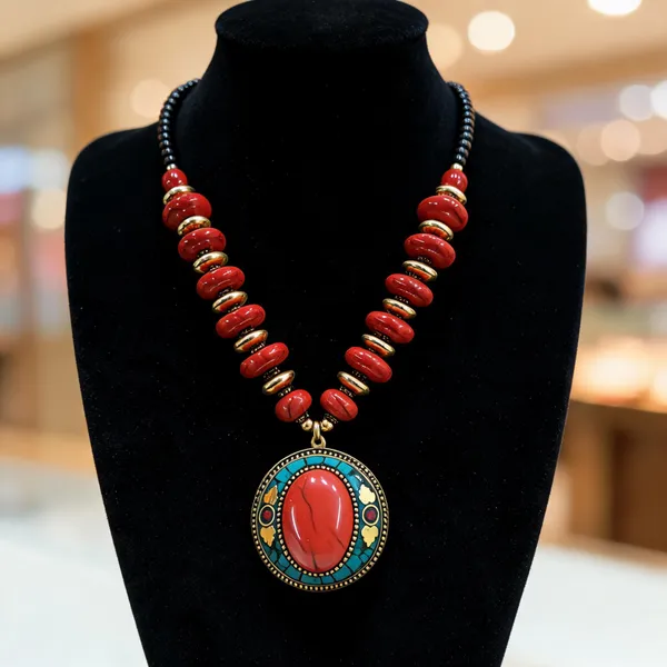 Red_Brass_Glass_Beaded_Statement_Necklace_For_Women