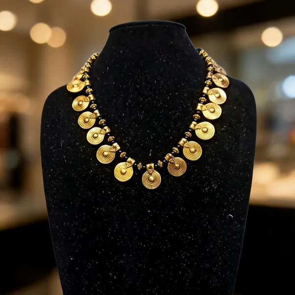 Gold_Tone_Beaded_Statement_Necklace_For_Women