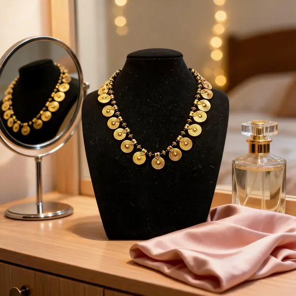 Gold_Tone_Beaded_Statement_Necklace_For_Women