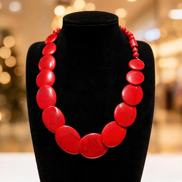Red_Resin_Beaded_Statement_Necklace_For_Women