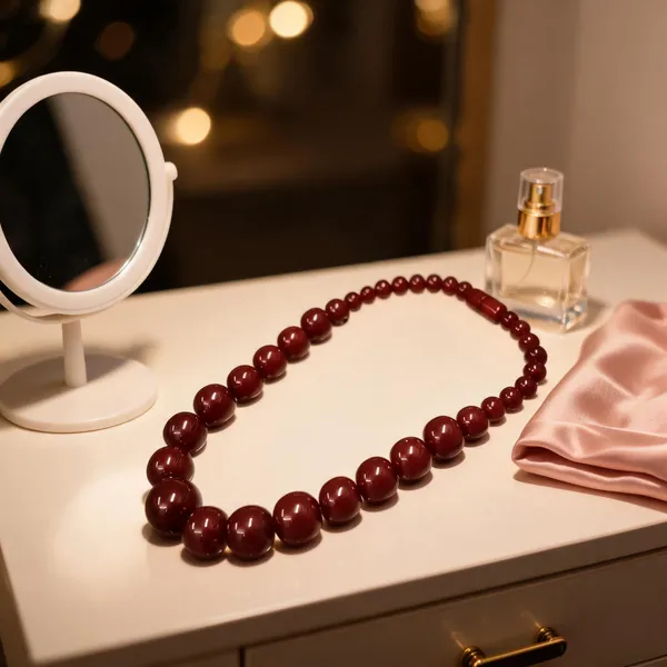 Maroon_Resin_Graduated_Beaded_Statement_Necklace_For_Women