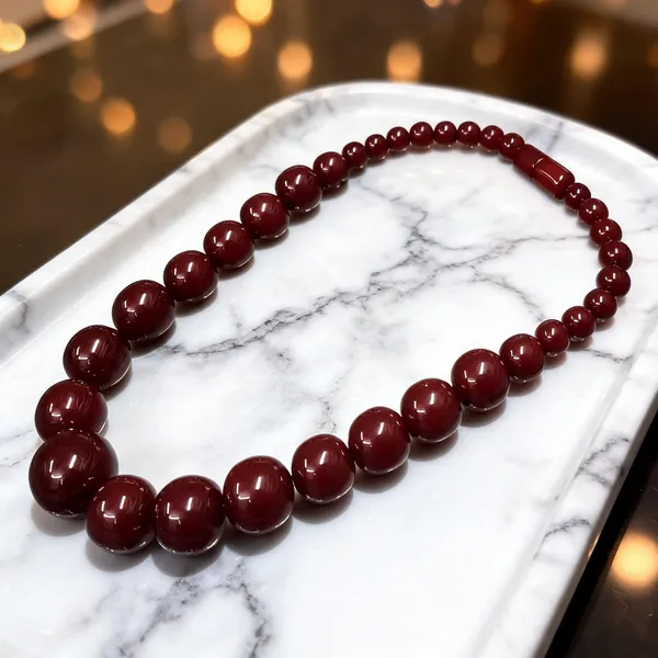 Maroon_Resin_Graduated_Beaded_Statement_Necklace_For_Women