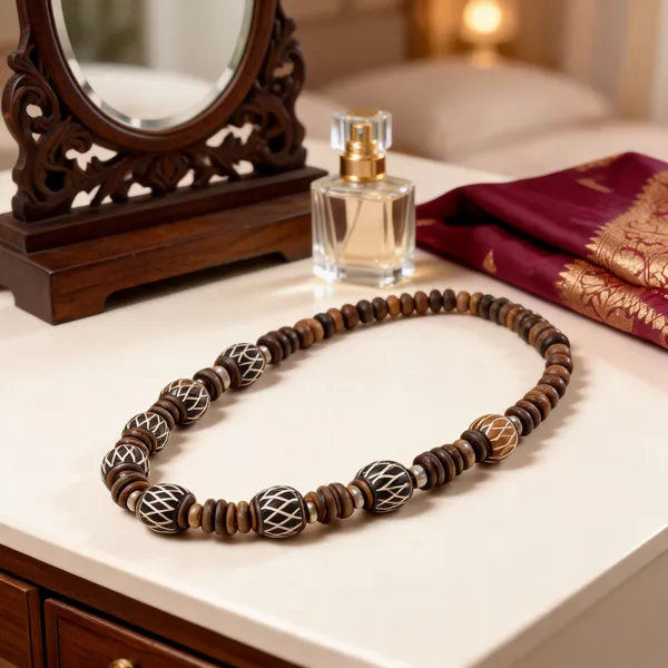 Brown_Beaded_Statement_Necklace_For_Women