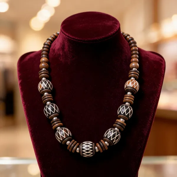 Brown_Beaded_Statement_Necklace_For_Women