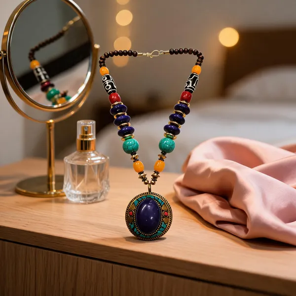 Multicolour_Resin_Beaded_Statement_Necklace_For_Women