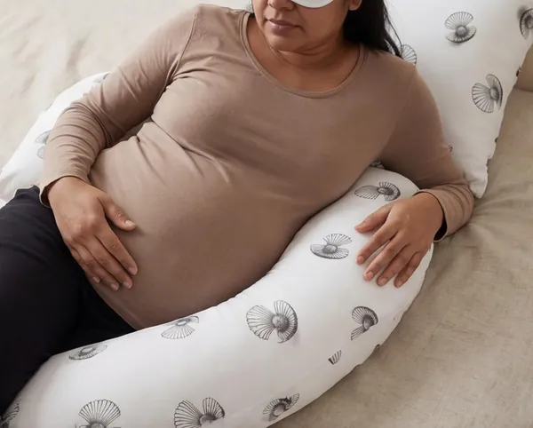 J_Shape_Pregnancy_Pillow_With_Cover_And_Eye_Mask