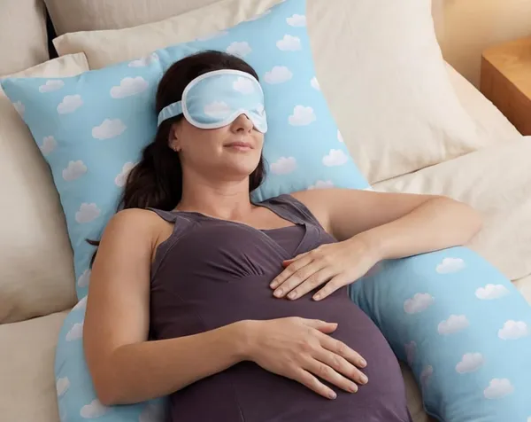 J_Shape_Pregnancy_Pillow_With_Cover_And_Eye_Mask