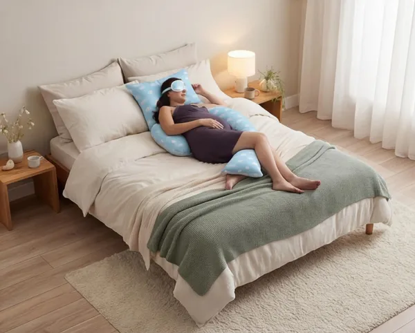 J_Shape_Pregnancy_Pillow_With_Cover_And_Eye_Mask