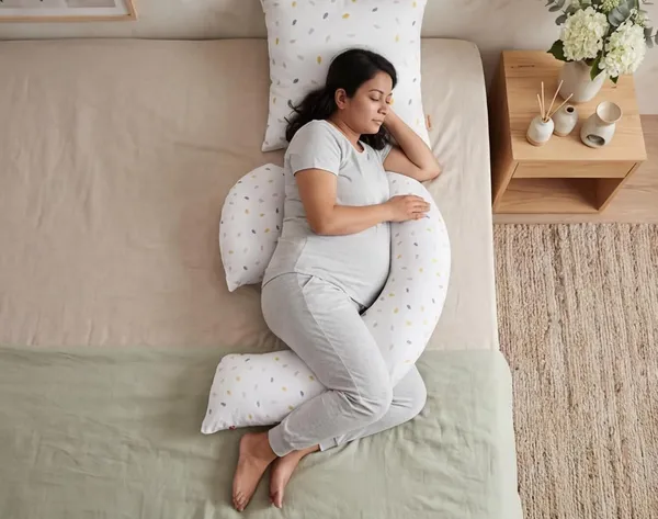 J_Shape_Pregnancy_Pillow_With_Cover_And_Eye_Mask