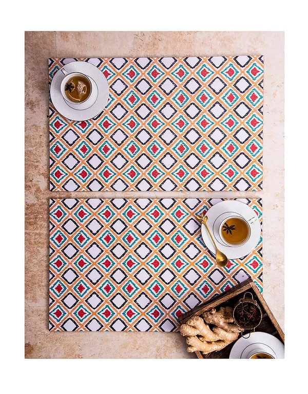 Ikat_Mdf_Wood_Tablemat_Set