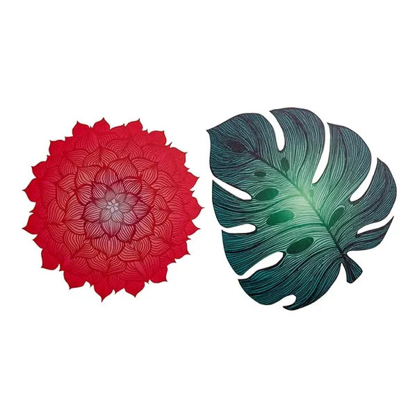 Mdf_Wood_Lotus_Flower_Trivet_Set