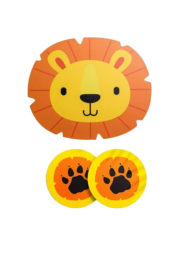 Lion_Design_Kids_Dining_Table_Placemat_With_Coasters