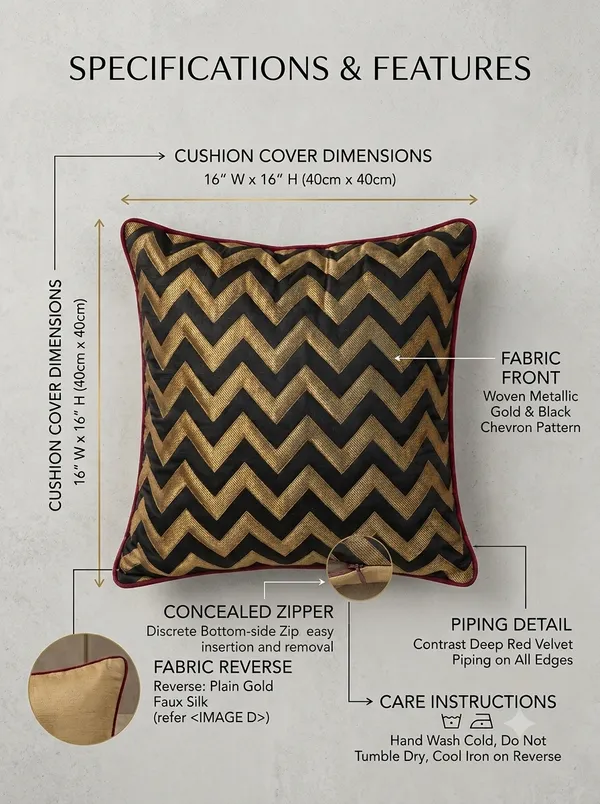 Midnight_Chevron_Brocade_Quilted_Rectangle_Cushion_Cover_-_16X16_Inch_(Pack_Of_2)
