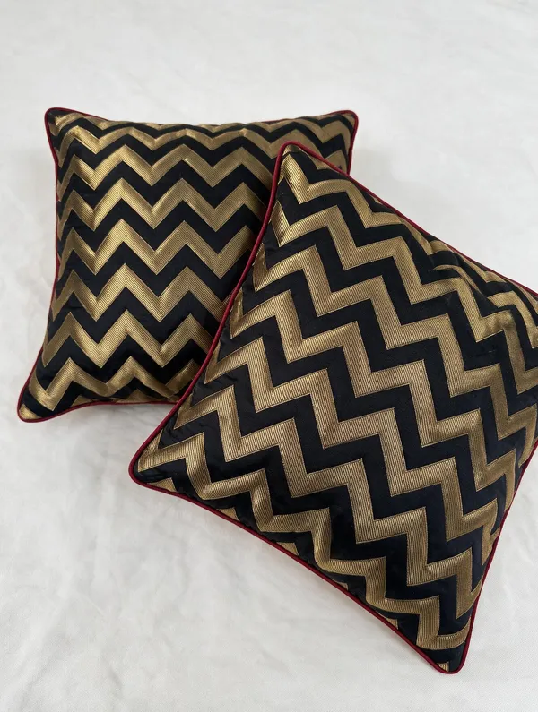 Midnight_Chevron_Brocade_Quilted_Rectangle_Cushion_Cover_-_16X16_Inch_(Pack_Of_2)