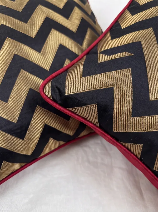 Midnight_Chevron_Brocade_Quilted_Rectangle_Cushion_Cover_-_16X16_Inch_(Pack_Of_2)