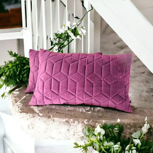 Pansy_Cotton_Velvet_Quilted_Cushion_Cover_With_Zipper_-_20X12_Inch_(Pack_Of_2)