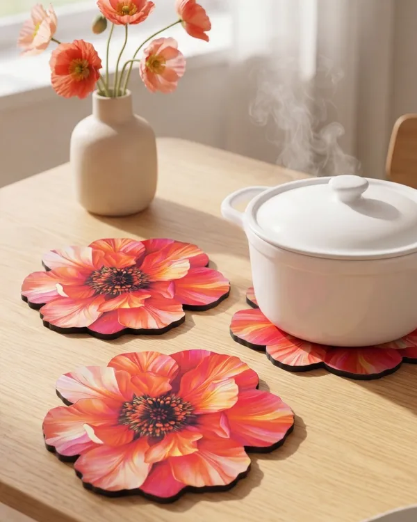 Poppy_Mdf_Wood_Flower_Trivets_With_Rubber_Backing_-_8X8_Inch_(Pack_Of_3)