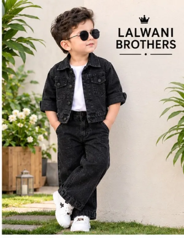 Black_Denim_Relaxed_Jacket_And_Jeans_Set_For_Boys