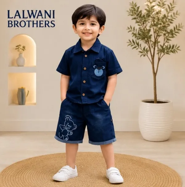Navy_Cotton_Blend_Relaxed_Shirt_And_Shorts_Set_For_Boys