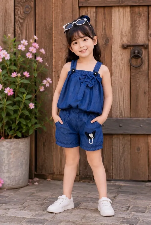 Blue_Sleeveless_Bow_Romper_for_Girls