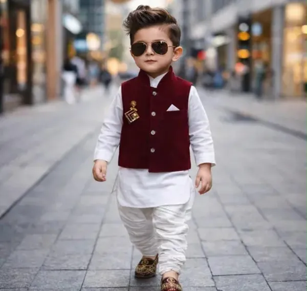 Maroon_Cotton_Blend_Ethnic_Kurta_Pajama_Set_For_Boys