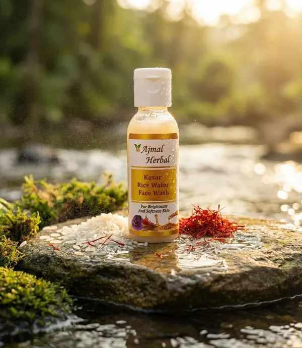 100Ml_Ajmal_Herbal_Kesar_Rice_Water_Face_Wash_For_Radiant_Velvet_Soft_Skin_Copy