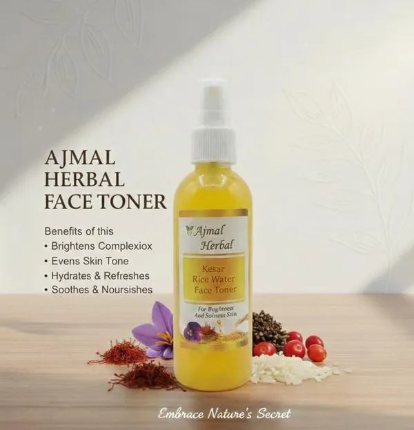 100ml_Ajmal_Herbal_Kesar_Rice_Water_Face_Toner_Glowing_Skin