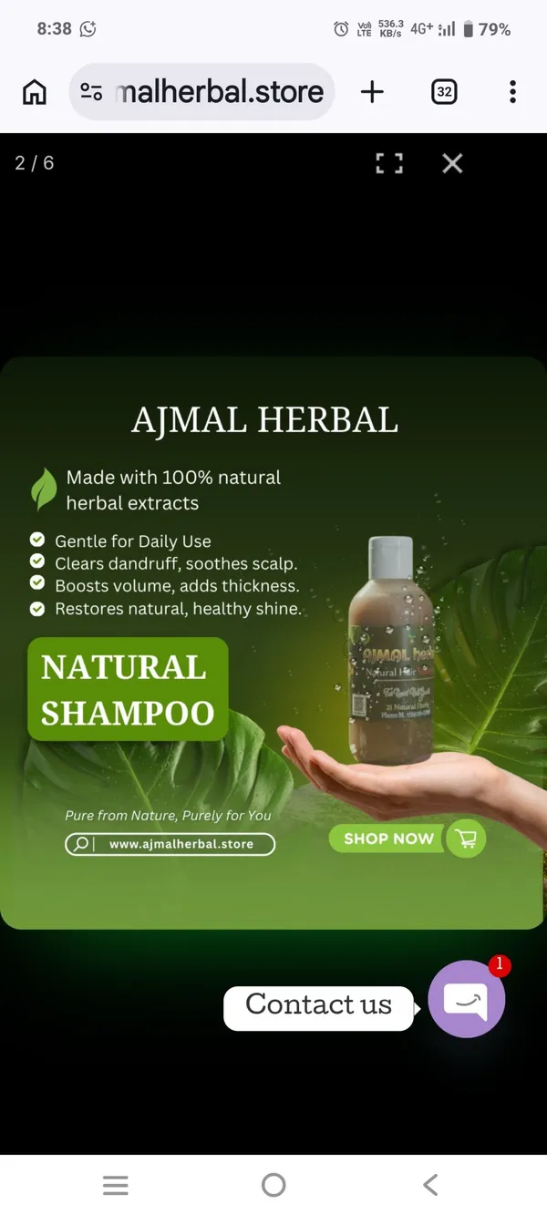 200ml_Ajmal_Herbal_Natural_Hair_Shampoo_Anti_Hair_Fall_Scalp_Nourishment_Organic_Herbal_Formula