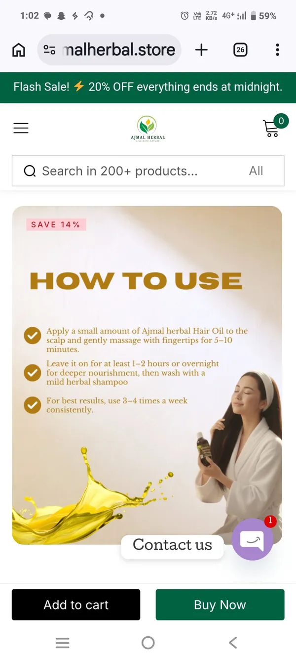 100_Ml_Ajmal_Herbal_21_Herb_Hair_Growth_Oil_Hair_Fall_Control_Strong_Roots