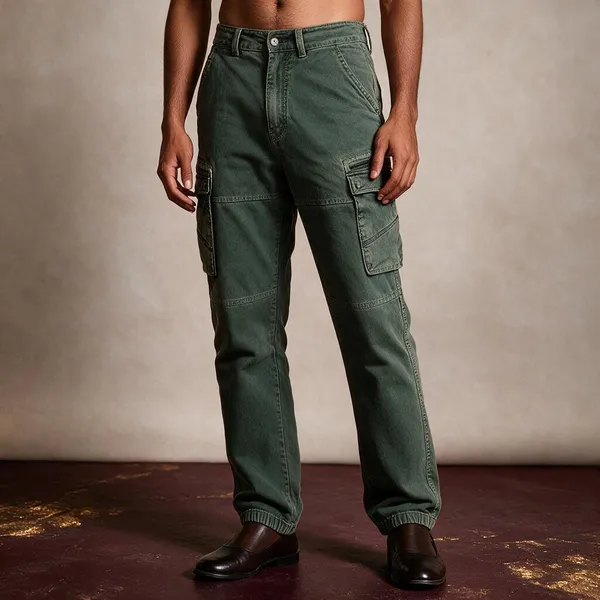 Green_Cotton_Regular_Fit_Cargo_Pants_For_Men
