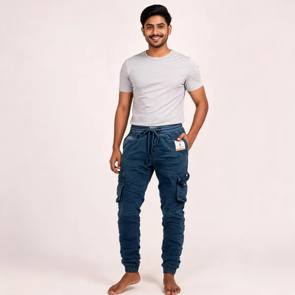 Navy_Casual_Cargo_Jogger_For_Men