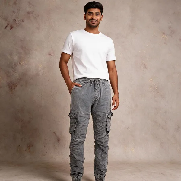 Steel_Grey_Casual_Cargo_Jogger_For_Men