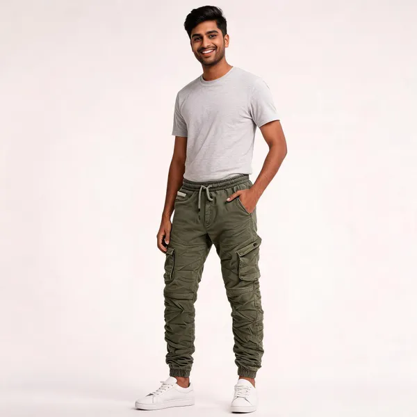 Olive_Casual_Cargo_Jogger_For_Men