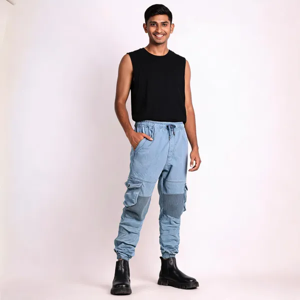 Light_Blue_Cargo_Joggers_For_Men