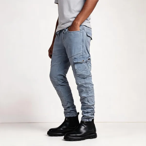 Light_Blue_Cargo_Jogger_Pants_For_Men