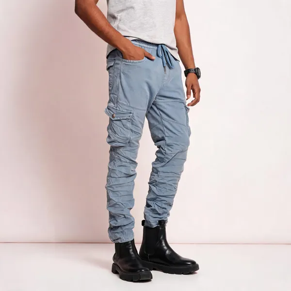 Light_Blue_Cargo_Jogger_Pants_For_Men