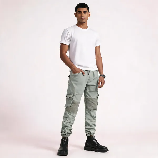 Light_Green_Cargo_Jogger_Pants_For_Men